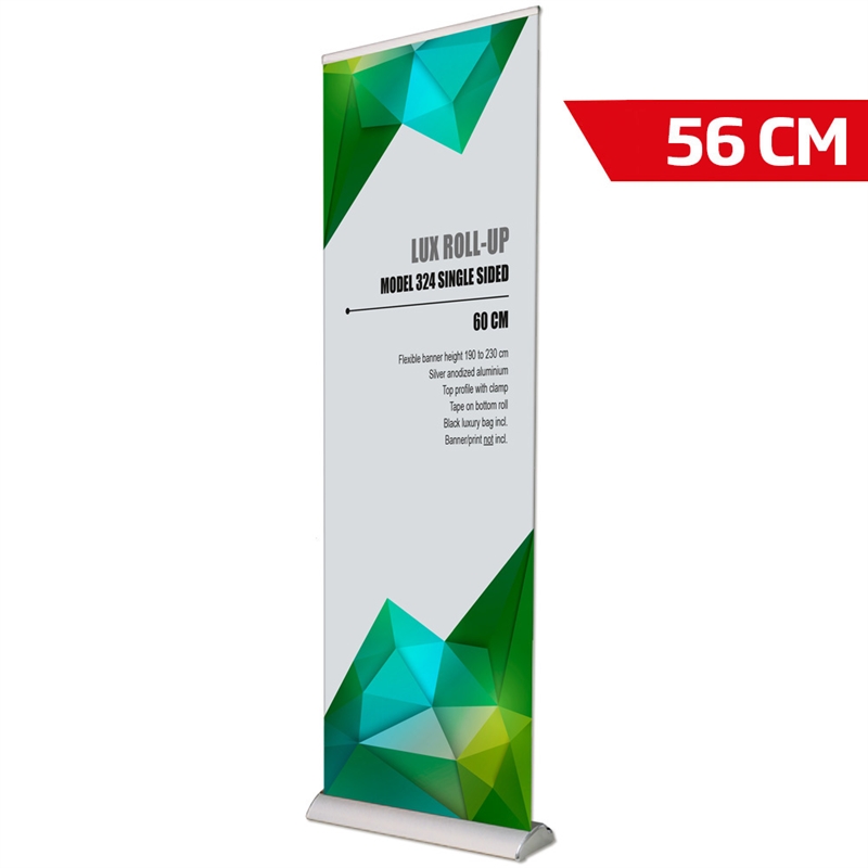 Lux Roll - Up Sølv Enkeltsidet 56 Cm Inkl Banner Og Print