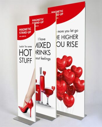 Magnetic   Stand - Up    Bannerstander   Med   Fod