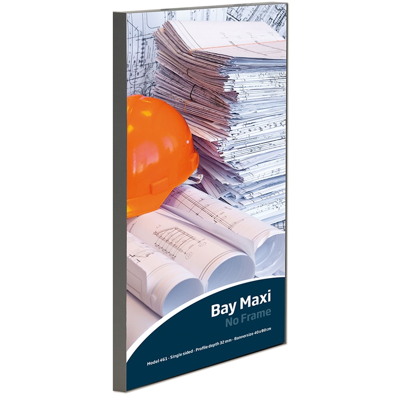 Maxiframe Bay Enkeltsidet Bannerramme 32 Mm Dyb 100 X 100 Cm