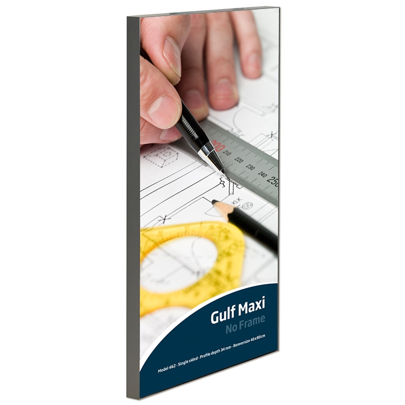 Maxiframe Gulf Enkeltsidet Bannerramme 34 Mm Dyb