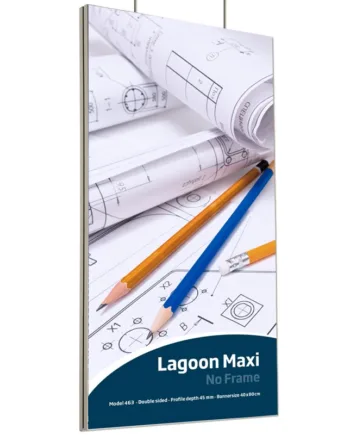 Maxiframe   Lagoon    Dobbeltsidet   Bannerramme    45   Mm   Dyb    A1