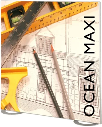 Maxiframe   Ocean    Dobbeltsidet   Bannerramme    50   Mm   Dyb    100   X   225   Cm
