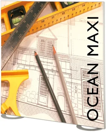 Maxiframe   Ocean    Dobbeltsidet   Bannerramme    50   Mm   Dyb    300   X   225   Cm