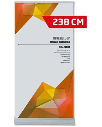 Mega   Roll - Up   Dobbeltsidet   240x250   Cm   Sølv