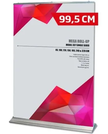 Mega   Roll - Up   Enkeltsidet    Alu   Sølv    99       X   250   Cm