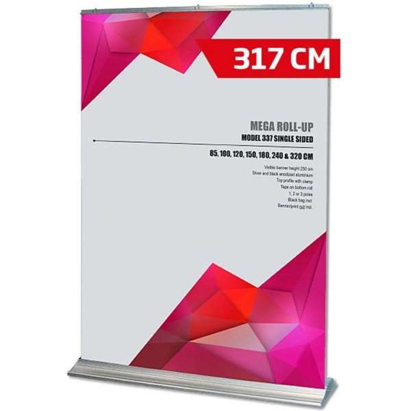 Mega Roll - Up Enkeltsidet Alu Sølv 317 X 250 Cm