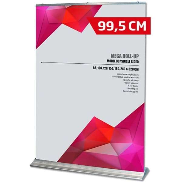Mega Roll - Up Enkeltsidet Alu Sølv 99 X 250 Cm