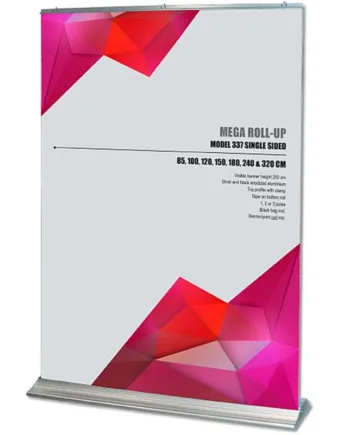 Mega   Roll - Up   Enkeltsidet   Kassette    Sølv