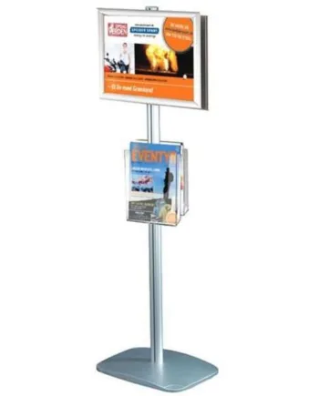 Mini   Multi   Stander   Dobbeltsidet   Snapramme     A4   Brochureholder