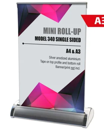 Mini   Roll - Up    Enkeltsidet   Kassette    Sølv    A3