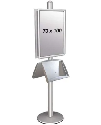 Multi   Stander       Dobbeltsidet   Med   Akrylhylde   25mm   2x70x100cm