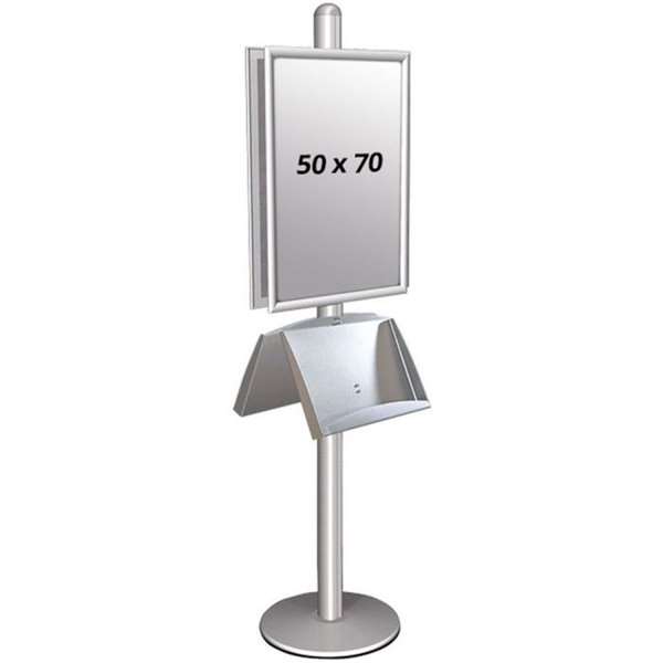 Multi Stander Dobbeltsidet Med Akrylhylde 25mm 2x50x70cm