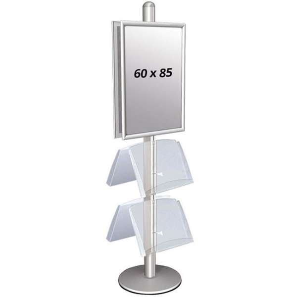 Multi Stander Dobbeltsidet Med Akrylhylder 25mm X 60x85cm