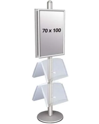 Multi   Stander       Dobbeltsidet   Med       Akrylhylder   25mm       X   70x100cm