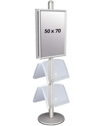 Multi   Stander       Dobbeltsidet   Med       Akrylhylder   25mm       X   50x70cm