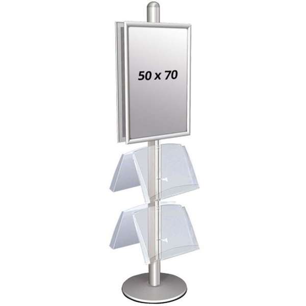 Multi Stander Dobbeltsidet Med Akrylhylder 25mm X 50x70cm