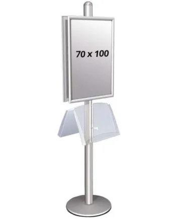 Multi   Stander       Dobbeltsidet   Med   Stålhylde   25mm   2x70x100cm