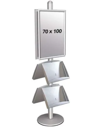 Multi   Stander       Dobbeltsidet   Med       Stålhylder   25mm       X   70x100cm