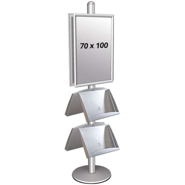 Multi Stander Dobbeltsidet Med Stålhylder 25mm X 70x100cm