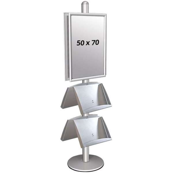 Multi Stander Dobbeltsidet Med Stålhylder 25mm X 50x70cm