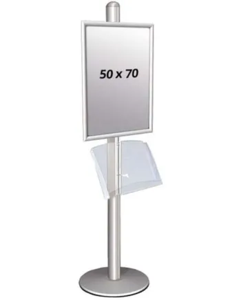 Multi   Stander       Enkeltsidet   Med   Akrylhylde   25   Mm   1x50x70cm