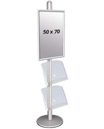 Multi   Stander       Enkeltsidet   Med       Akrylhylder   25mm    1x50x70cm