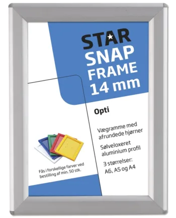 Opti   Klapramme    Alu   Sølv    Med   14   Mm   Profil