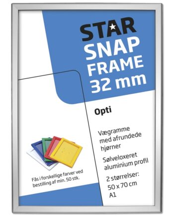 Opti   Klapramme    Alu   Sølv    32   Mm   Profil