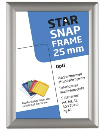 Opti   Klapramme    Alu   Sølv    25   Mm   Profil