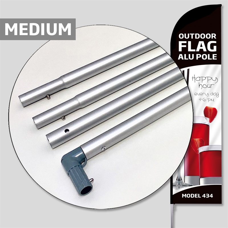 Outdoor Flag Alustang Medium Uden Fod Og Flag
