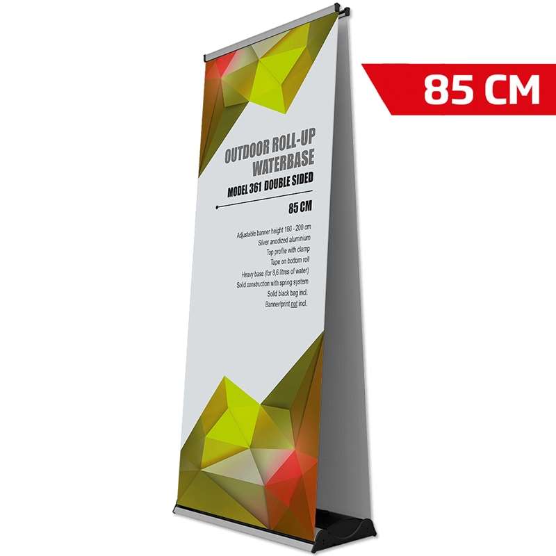 Outdoor Roll - Up Waterbase Dobbeltsidet Kassette 85 X 160 - 200 Cm