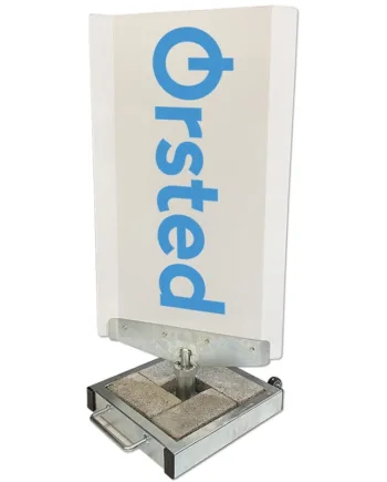 Outdoor   Spin - Sign   Gadeskilt    40   X   79   Cm    Hvid