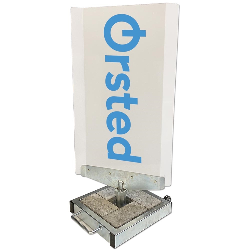 Outdoor Spin - Sign Gadeskilt 40 X 79 Cm Hvid