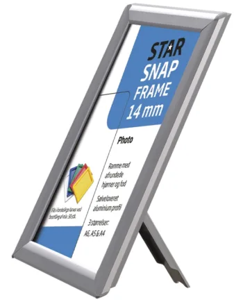 Photo   Klapramme   Med   Bagstøtte    Alu   Sølv    14   Mm   Profil