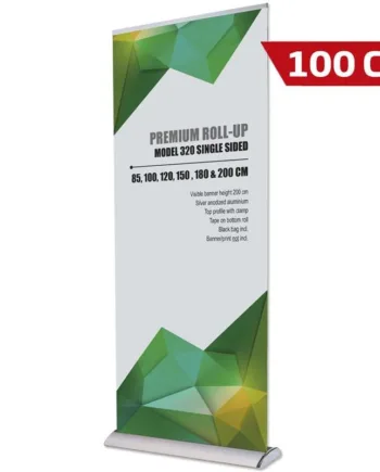 Premium   Roll - Up    Kassette    Enkeltsidet    Alu   Sølv    100   Cm