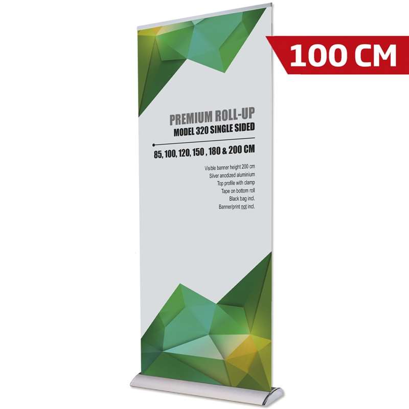 Premium Roll - Up Kassette Enkeltsidet Alu Sølv 100 Cm