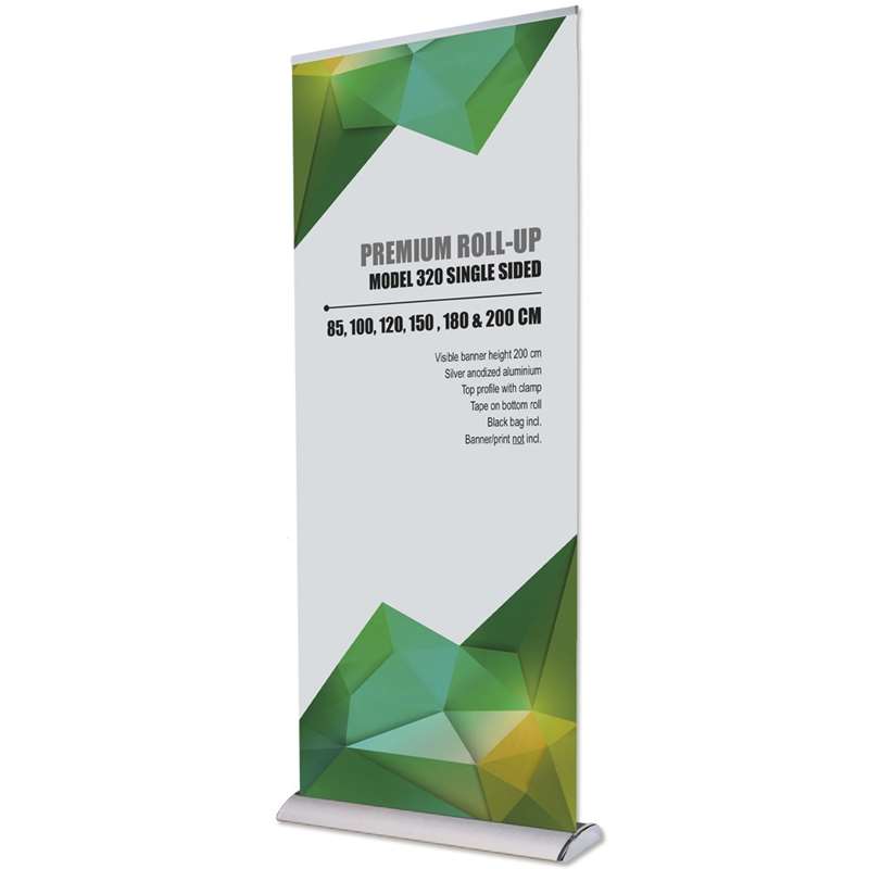 Premium Roll - Up Enkeltsidet Kassette Alu Med Teleskopstang