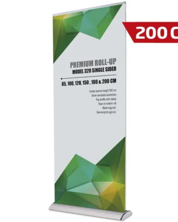 Premium   Roll - Up   Kassette    Enkeltsidet    Alu   Sølv    200   Cm