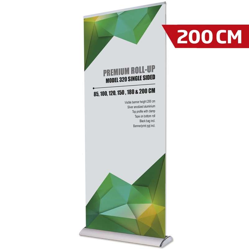Premium Roll - Up Kassette Enkeltsidet Alu Sølv 200 Cm