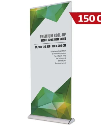 Premium   Roll - Up    Kassette    Enkeltsidet    Alu   Sølv    150   Cm