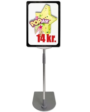 Prisrammesæt    Alu   Fod   Og   Stang    Sort   A4   Ramme    21   X   29   7cm