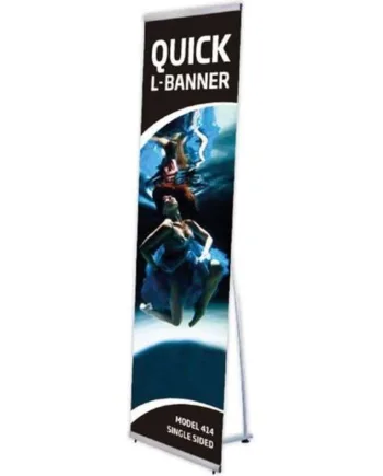 Quick   L - Banner   Enkeltsidet   Uden   Banne   Rog   Print   50x200cm