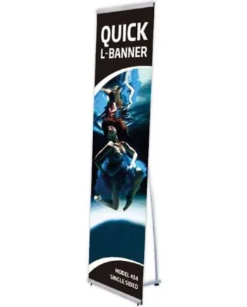 Quick   L - Banner   Enkeltsidet   Uden   Banner   Og   Print -  40x200cm