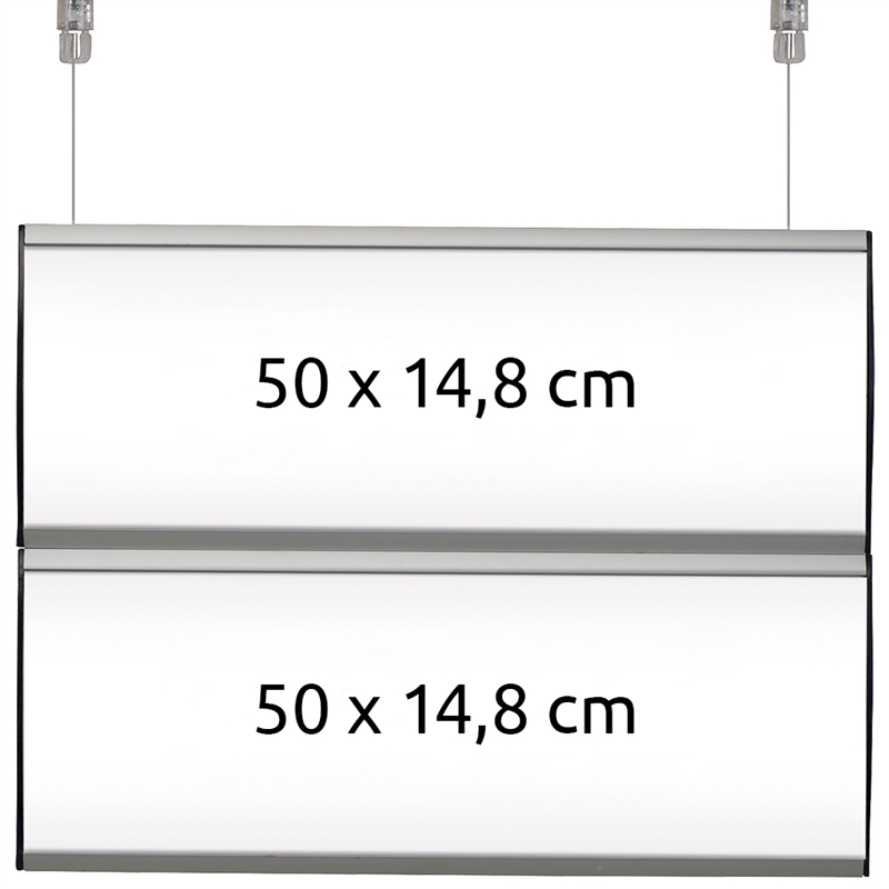 Skiltesystem Til Loftmontage Dobbeltsidet Stk 50 X 14 Cm