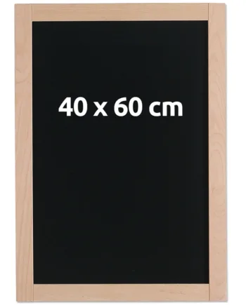 Sort   Kridttavle   Med   38   Mm   Træramme    40   X   60   Cm