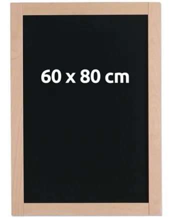 Sort   Kridttavle   Med   38   Mm   Træramme    60   X   80   Cm