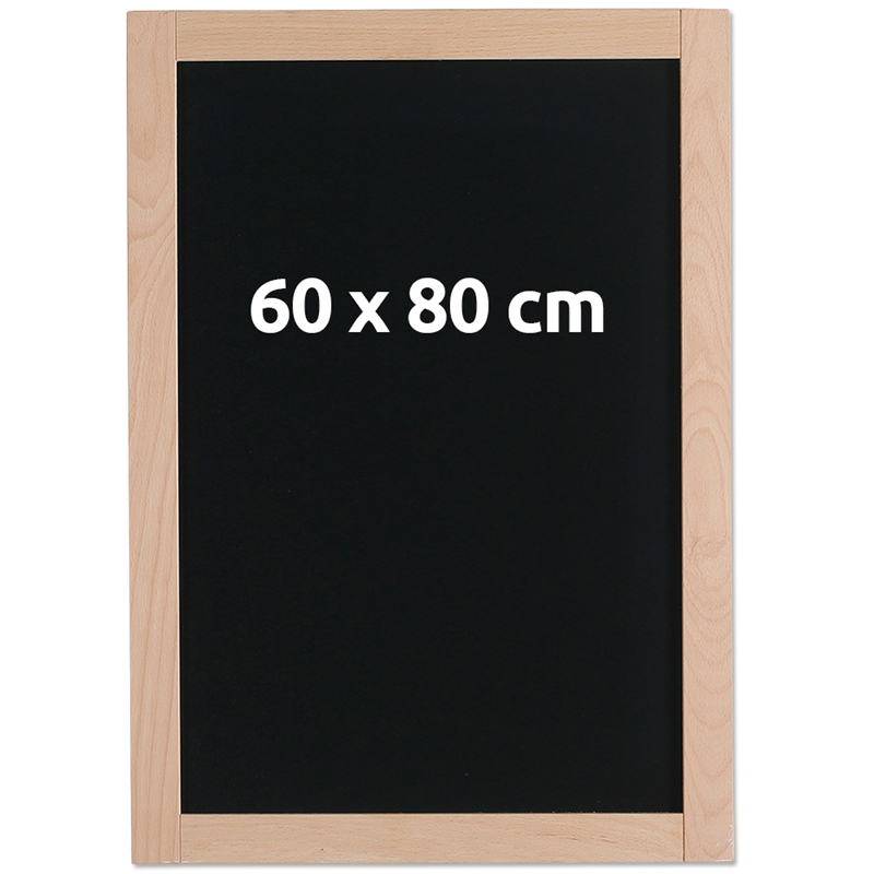 Sort Kridttavle Med 38 Mm Træramme 60 X 80 Cm