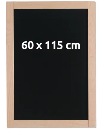 Sort   Kridttavle   Med   38   Mm   Træramme    60   X   115   Cm