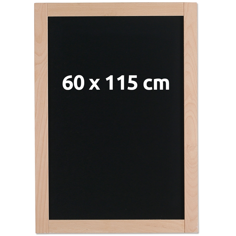 Sort Kridttavle Med 38 Mm Træramme 60 X 115 Cm