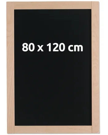 Sort   Kridttavle   Med   38   Mm   Træramme    80   X   120   Cm